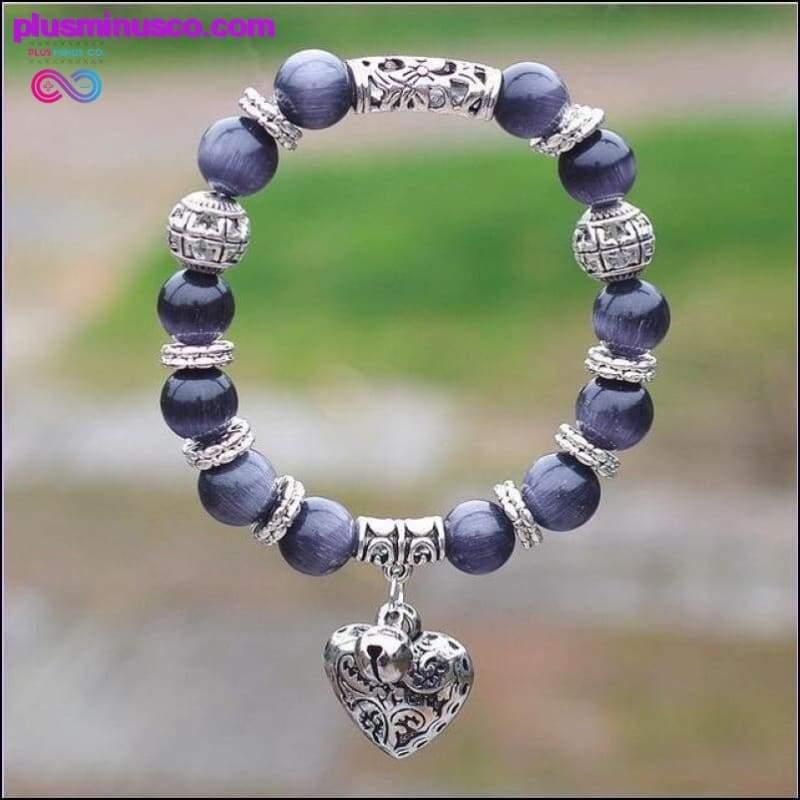 10mm Opal Obsidian Tiger Eye Natural Stone Bracelet with - Afbeelding 6