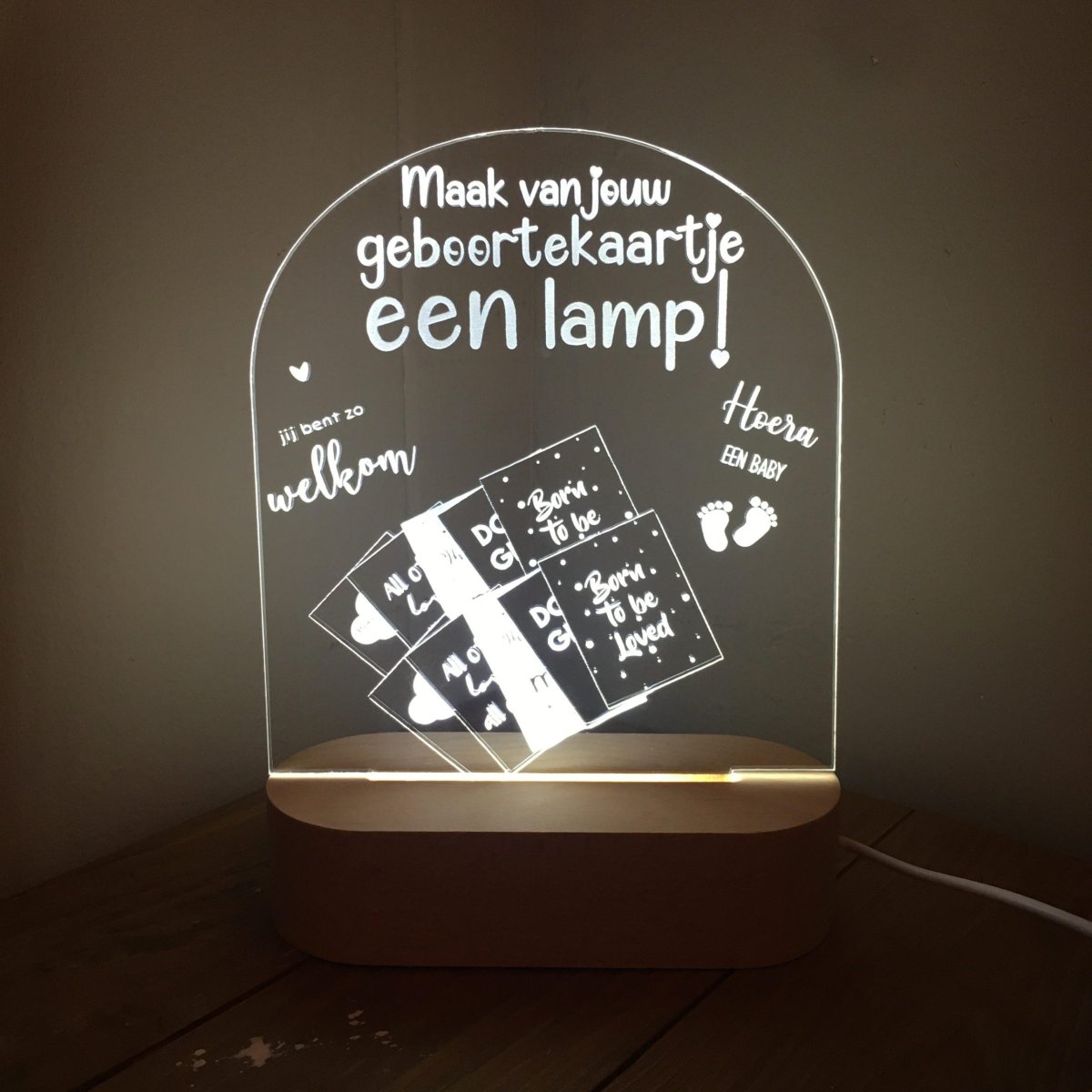 Jouw geboortekaartje nachtlamp - Afbeelding 5