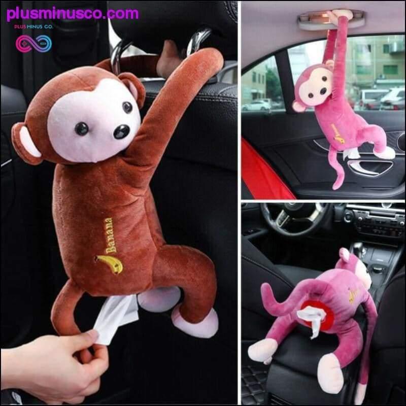 Creative Cartoon Monkey Home Office Car Hanging Paper Napkin - Afbeelding 3