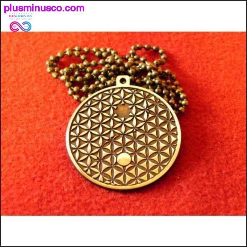 Handmade & Etched Yin Yang Flower Of Life Necklace - Afbeelding 4