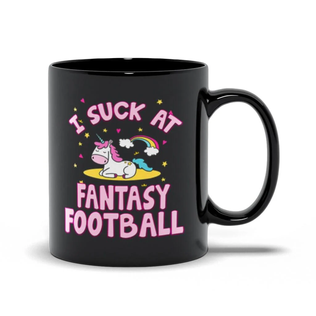 Ik zuig op Fantasy Football zwarte mokken, voetbalmok, Fantasy Football keramische mok, Fantasy voetbalmok, Fantasy League koffiekopje - Afbeelding 3