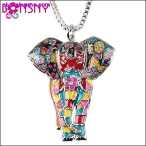 Jungle Elephant Choker Necklace and Pendant - Fashionable