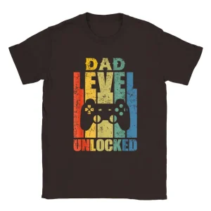 Dad Level Unlocked T-Shirt | Funny Pregnancy Announcement Shirt for Men | Soon To Be Father Gift