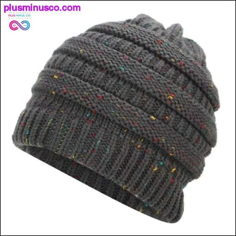 Ponytail Beanie Hat Winter Soft Knit Cap Casual Woolen - Afbeelding 4